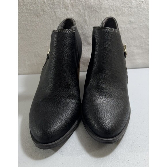 Dr Scholls Platform Wedge Sz 9.5 High Heel  Work It Bootie Ankle Zip Shoes - Picture 1 of 5